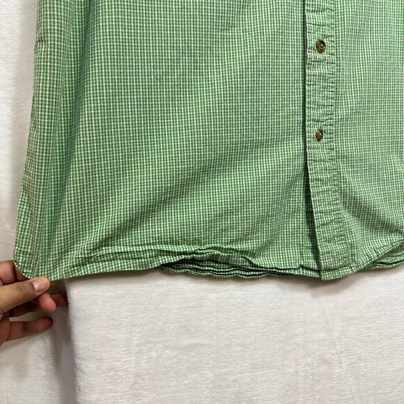 Wrangler Hero Green Check Men's Short Sleeve Buttoned Shirt Size XL‎ Large Woven - Picture 3 of 12